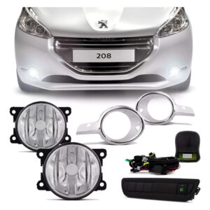 Kit Farol Milha Neblina Peugeot 208 2012 2013 2014 2015 2016 Transparente