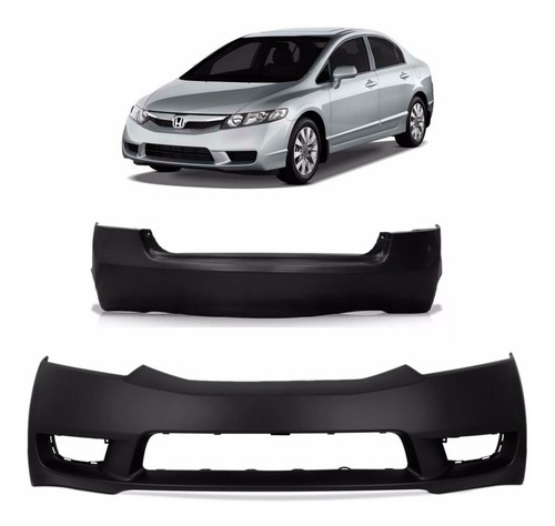 Kit Parachoque Civic 06 07 08 09 10 11 Dianteiro E Traseiro