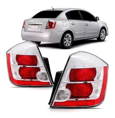 Par Sinaleira Traseira Bicolor Sentra 2007 A 2011