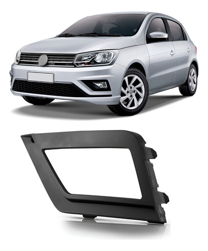 Moldura Farol Milha Gol 2018 A 2019 Com Furo Texturizado Texturizado