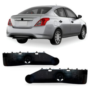 Par Suporte Guia Versa 2011 A 2014 Parachoque Traseiro Sup