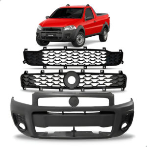 Kit Parachoque Diant/grades Strada Working 2014/2017 Novo Preto