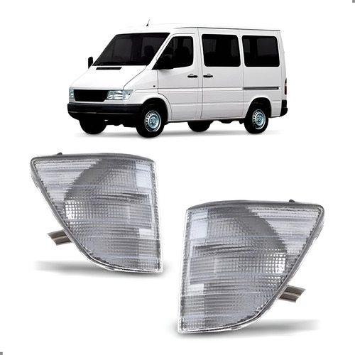 Par Lanterna Dianteira Para Sprinter 1995 A 2002 Cristal Cristal