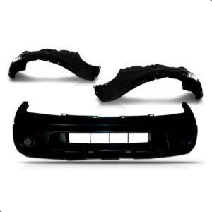 Kit Parachoque Para Frontier 2008 A 2013 Com Par Parabarro Preto