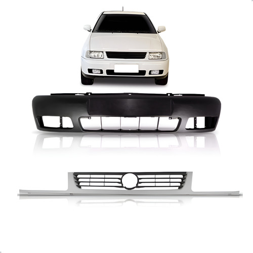 Kit Envolvente Para Polo 1997 A 2001 Com Grade Bigode Novo Preto