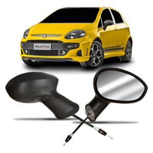 Par Retrovisor Punto Fiat Contole Manual Par