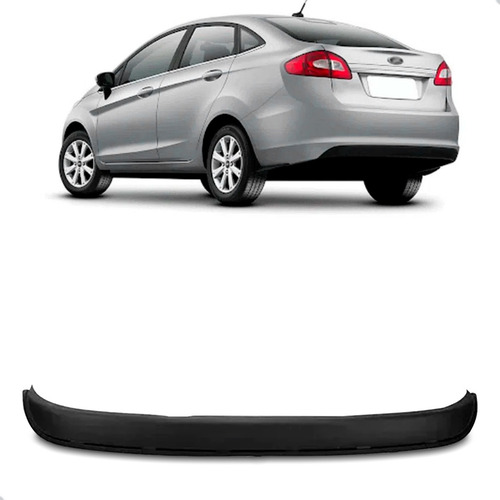 Spoiler Parachoque Traseiro Fiesta 2011 A 2013 Mexicano Preto