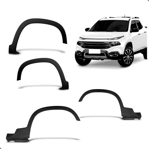Kit Molduras Paralama Para Fiat Toro 2016 A 2024 Tras. Diant