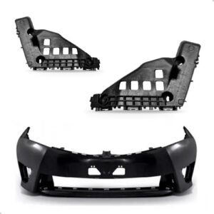 Parachoque Dianteiro Corolla 2015 A 2017 Com Par Guias Preto