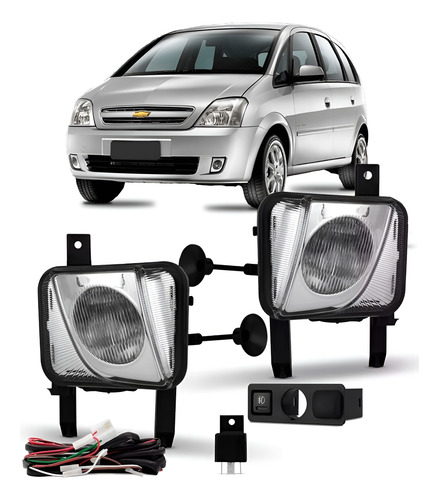 Kit Farol Milha Neblina Corsa 2003 À 2012 Meriva Montana Transparente