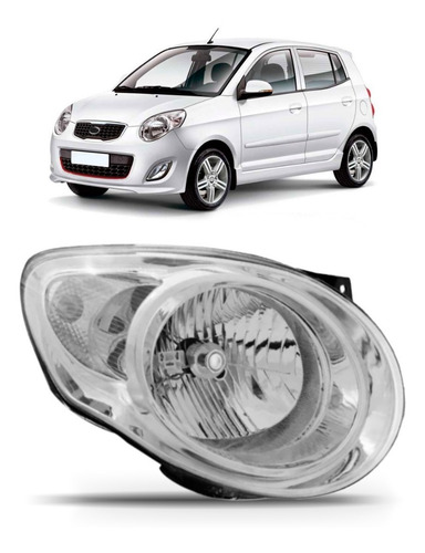 Farol Picanto Ex Ax / At / Mt 2009 A 2011 1ª Linha - Direito/passageiro