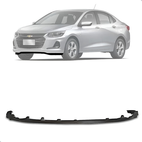 Spoiler Parachoque Dianteiro Onix 2020 2021 2022 A 2024 Preto
