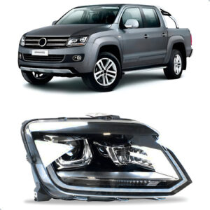 Farol Elétrico Vw Amarok 2017 A 2023 Led Com Motor 1ª Linha Direito/passageiro
