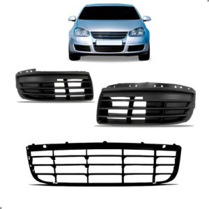 Kit Grade Para Jetta 2007 A 2010 Central E Lateral Sem Milha Preto