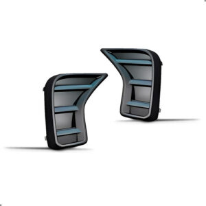 Par Moldura Milha Para Saveiro Robust 2023 Preto Ambos Lados