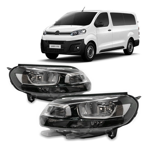 Par Farol Elétrico Jumpy 2018 A 2024 Scudo 23 A 24 C/ Motor