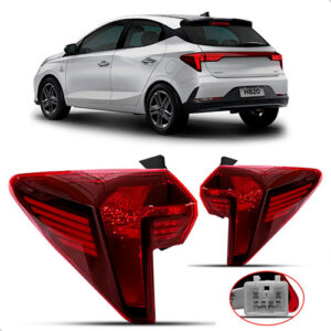 Lanterna Traseira Para Hb20 Hatch 2023 2024 2025 S/led Canto Ambos Lados Vermelho