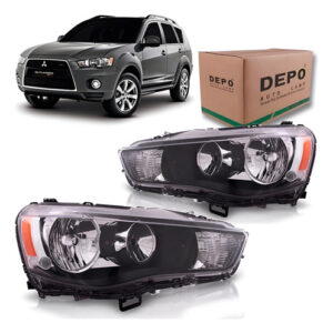 Farol Outlander 11 12 2013 Foco Duplo Máscara Negra 1ª Linha Direito/passageiro