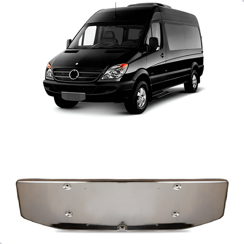 Suporte De Placa Sprinter 2012 2013 2014 2015 2016 Cromado