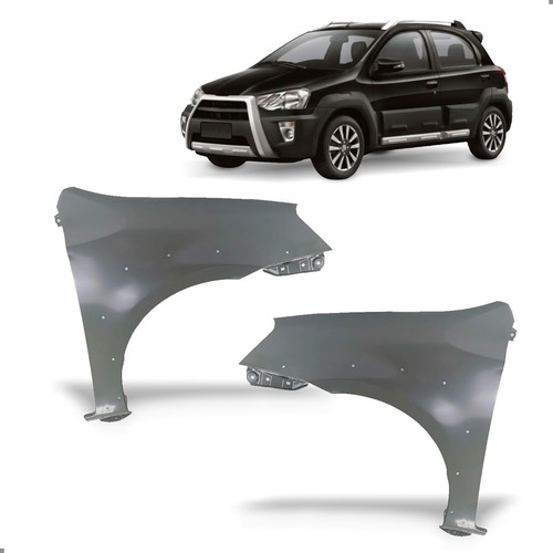 Par Paralama Para Etios Cross 2012 A 2021 Com Furo P Moldura