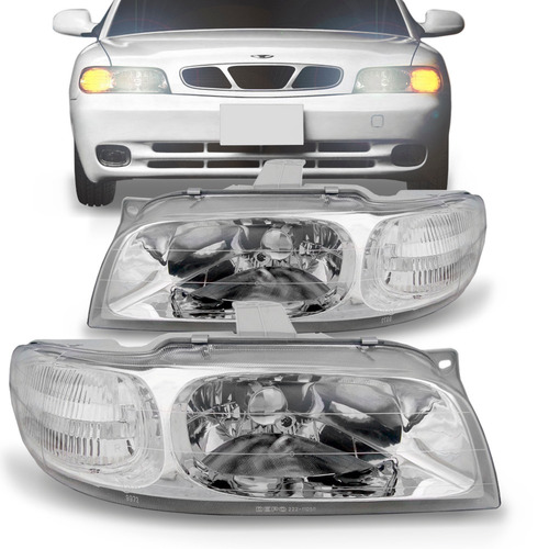 Par Farol Sinaleira Cristal Daewoo Nubira 97 1998 99 Simples