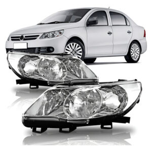 Farol Gol Voyage Saveiro G5 09 10 11 Cromado Duplo 1ª Linha Esquerdo/motorista