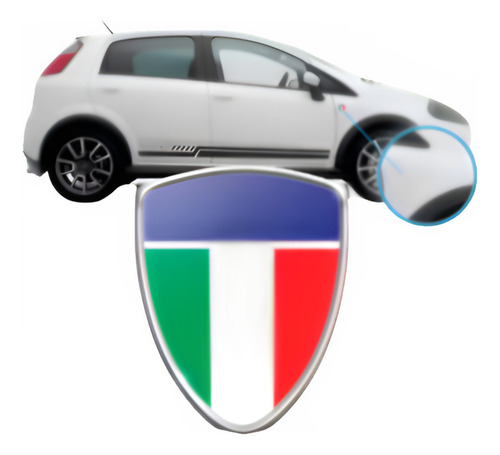 Emblema Bandeira Italia Punto