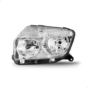 Farol Cromado Duster 2010 2011 2012 2013 2014 2015 1ª Linha - Esquerdo/motorista