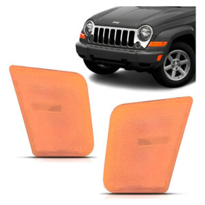 Par Refletor Parachoque Âmbar Cherokee Sport 2004 A 2007 Ambar