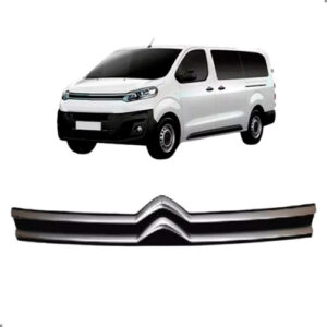 Grade Radiador Para Jumpy 2017 A 2024 Com Molduras Cromadas Preto