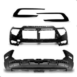 Kit Parachoque Para Toro 2022 A 2025 Sup. E Inf. Com Frisos Preto