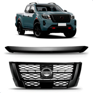 Grade Radiador Frontier 2022 A 2023 Com Friso Capô Preto