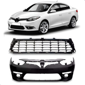 Kit Envolvente E Grade Spoiler Renault Fluence 2014 A 2018 Preto