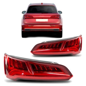 Par Lanterna Traseira Com Led Audi Q5 2018 A 2020 Vermelho