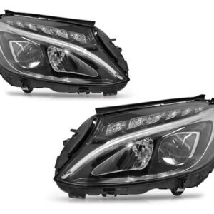 Par Farol Para Mercedes C180 2015 A 2018 Com Led Sem Reator