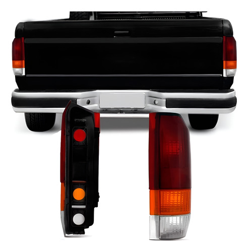 Par Sinaleira Traseira Ford F1000 1993 1994 95 96 1997 1998 Vermelho