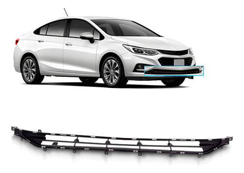 Grade Inferior Parachoque Cruze Ltz 2016 17 A 2019 1a Linha Plástico