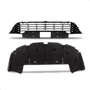 Kit Spoiler Saia Para C4 Pallas 2004 A 2011 C/ Grade Central Preto