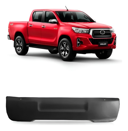 Spoiler Parachoque Dianteiro Hilux 2018 A 2020 Preto