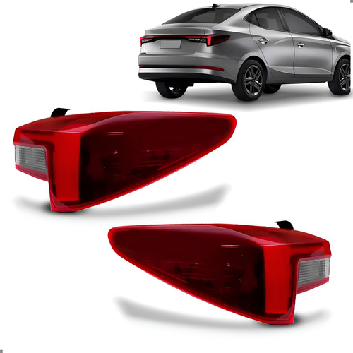 Par Sinaleira Para Hb20 2023 2024 2025 Canto Com Led Ambos Lados Vermelho