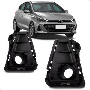 Par Grade Lateral Hb20 2023 2024 Parachoque Diant. C/ Furo Preto Ambos Os Lados