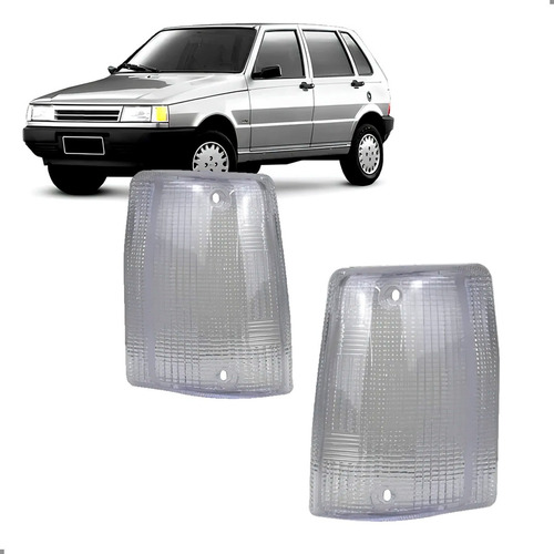 Par Lente Lanterna Dianteira Cristal Para Uno 1985 A 1990