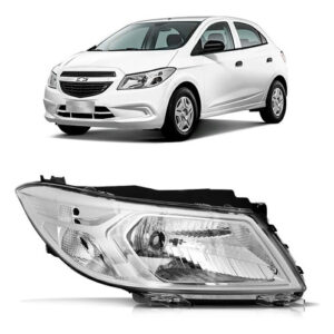 Farol Cromado Onix 2013 A 2017 1ª Linha Direito/passageiro