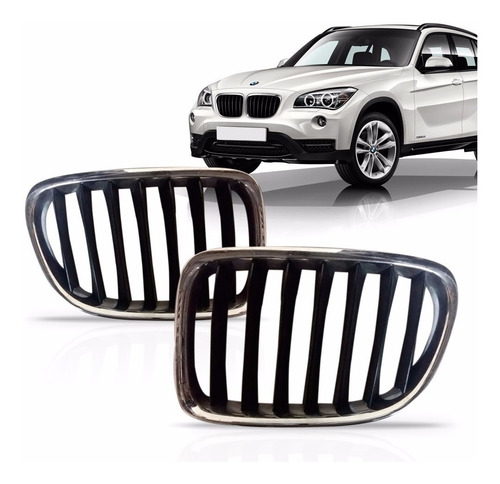 Par Tela Frontal Bmw X1 2009 10 2011 2012 2013 14 15 Cromada