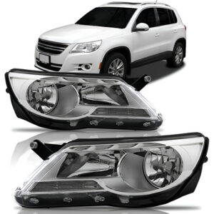 Farol Tiguan 2009 2010 2011 Cromado 1ª Linha Esquerdo/motorista