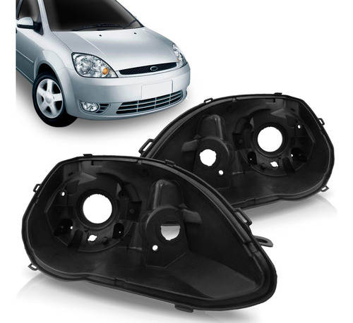 Par Carcaça De Farol Fiesta 2003 2004 2005 2006 2007