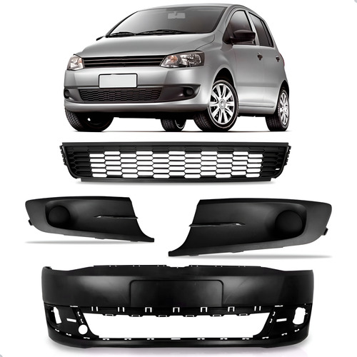 Kit Envolvente Dianteiro Fox Space Fox 2010 A 2014 C/ Grades Preto