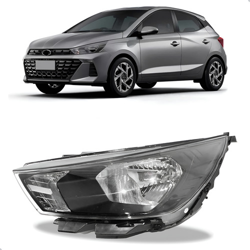 Farol Para Hyundai Hb20 2023 2024 Sem Led 1ª Linha Esquerdo/motorista