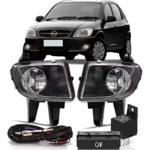 Kit Farol Milha Auxiliar Neblina Celta Prisma 2007 À 2010.