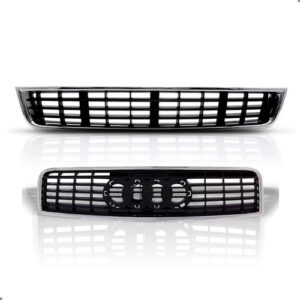 Par De Grade Para Audi A4 2002 A 2004 Superior E Inferior Preto